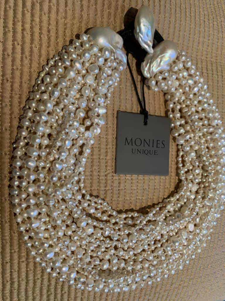 Monies one off necklace in freshwater and baroque pearls