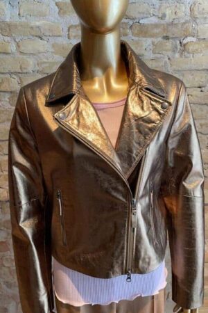 Seventy Gold leather Jacket