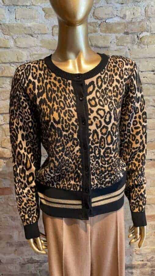 Seventy leopard printed cardigan