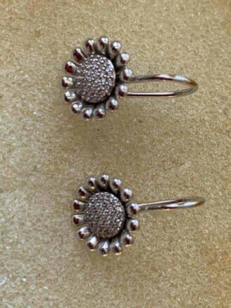 Georg Jensen earrings in silver and diamonds