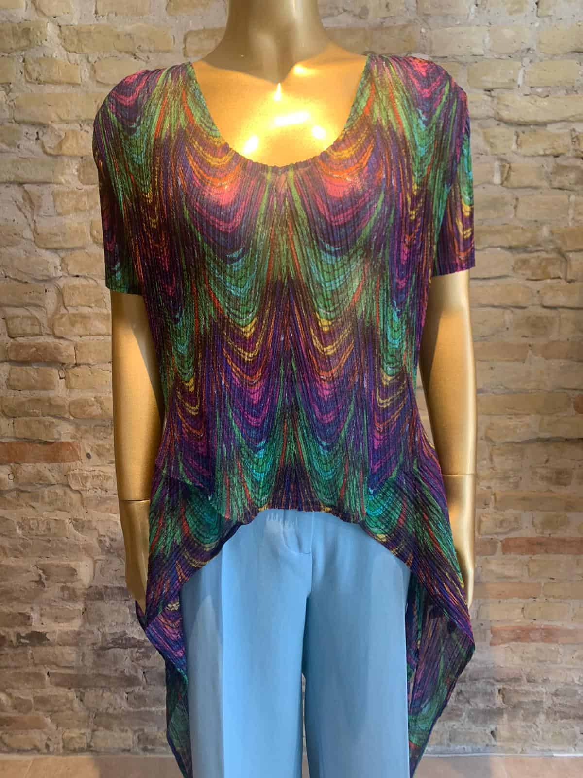 Issey Miyake T-shirt in color mix