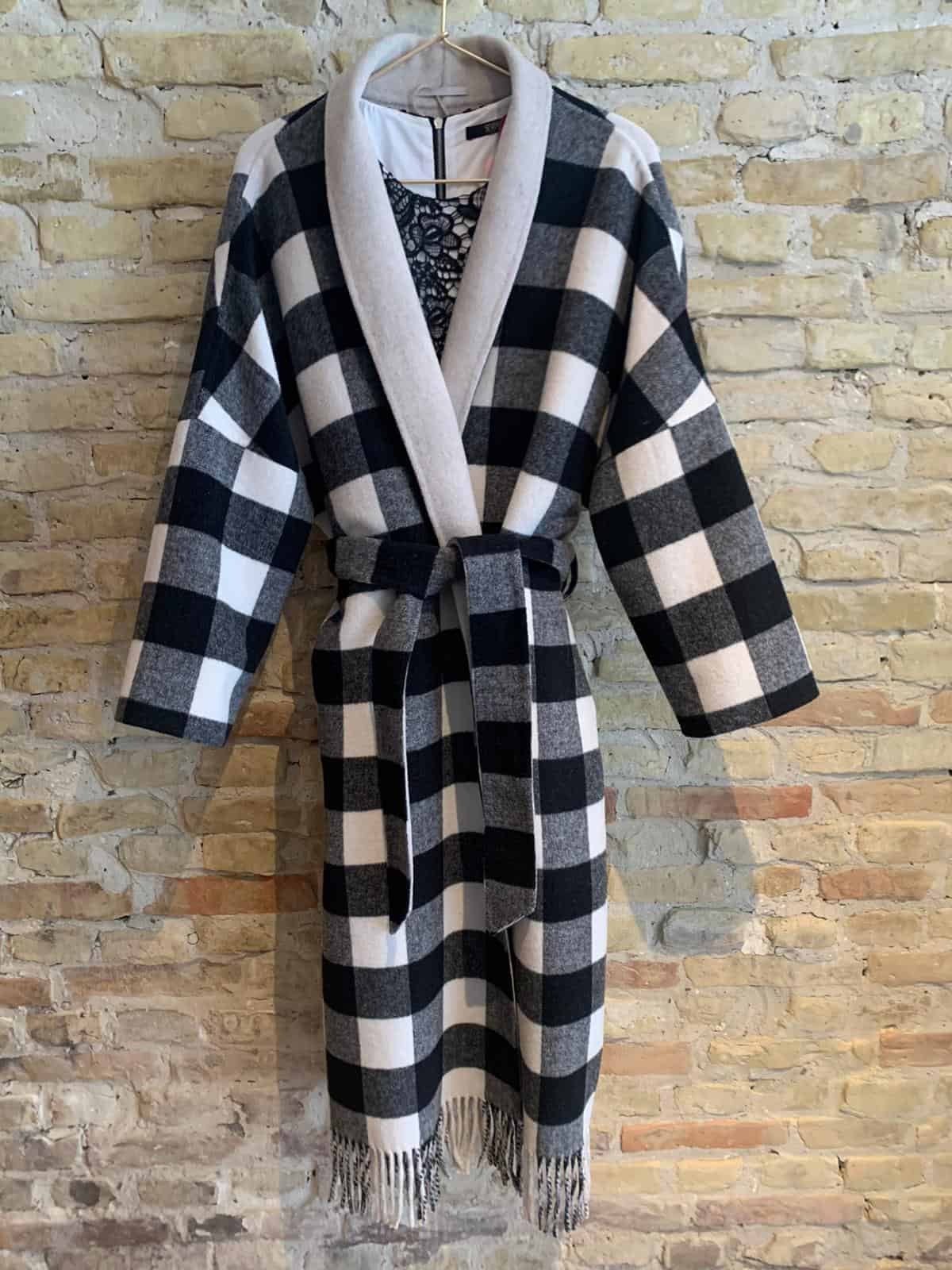 Long reversible check jacket from Seventy