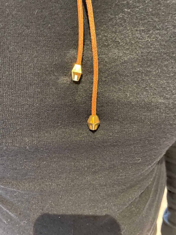 Hermes necklace/belt in gold leather with gold hardware