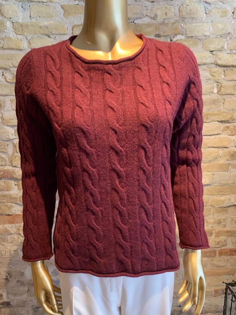 Cable knit sweater calimar italy