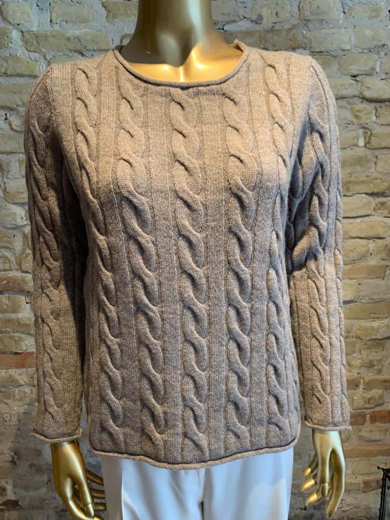 Cable knit sweater calimar italy
